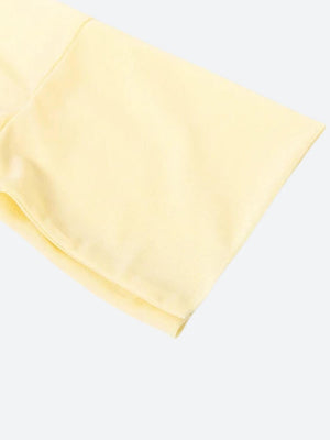 Butter Yellow Shirt & Mini Skirt Two Piece Set