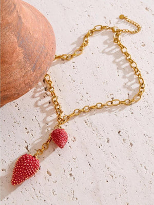 Coquette Strawberry Necklace