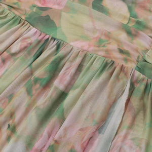 Floral Ruched Maxi Dress