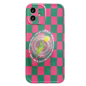 I Miss You Checkered iPhone Case