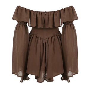Mocha Brown Mini Dress