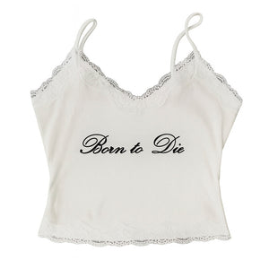 Born to Die Ribbed Lace Top