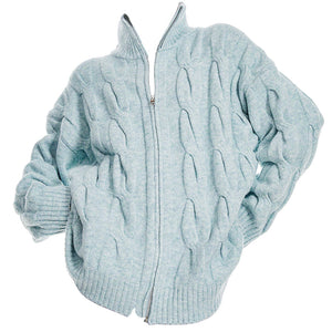 Grandpa Style Cable Knit Zip Jumper