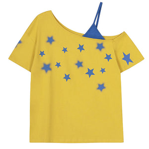 Star Girl Off Shoulder Graphic Tee