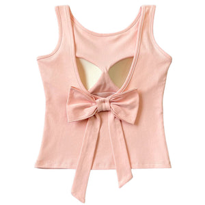 Blush Built-In Cup Bow Top