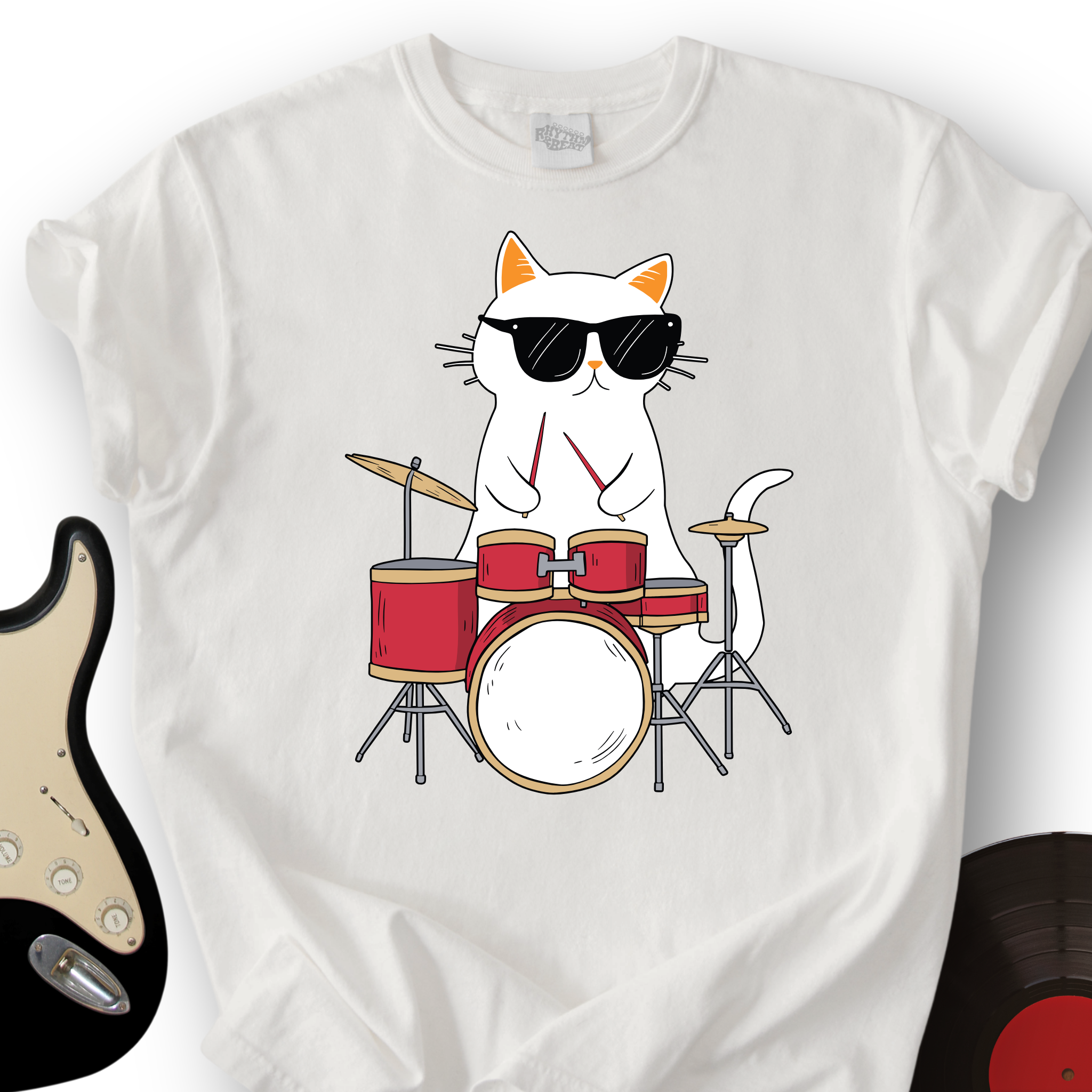 Drummer Cat T-Shirt