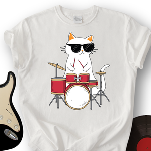 Drummer Cat T-Shirt