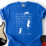 Climbing Cat On Musical Note T-Shirt