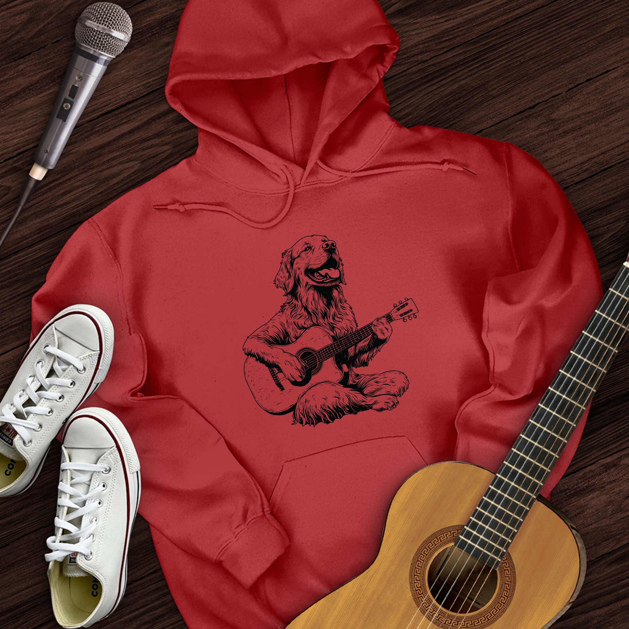 Golden Retriever Guitar Hoodie