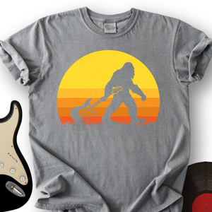 Bigfoot Dragging Guitar T-Shirt