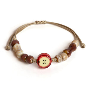Apple Beaded Bracelet