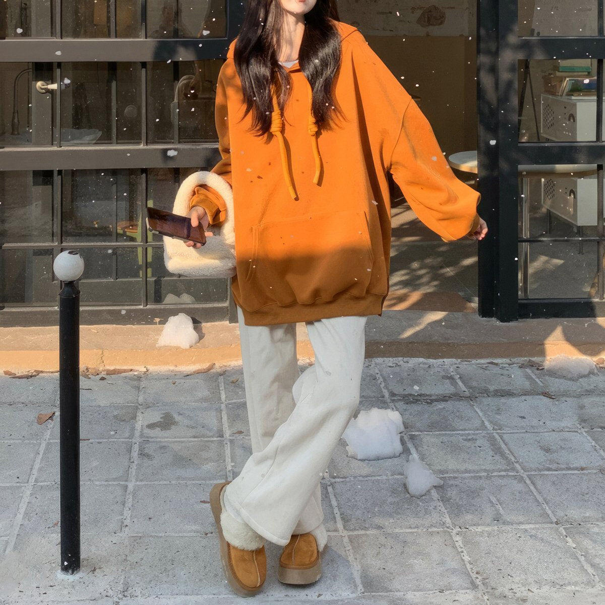 Casual Loose Fit Knot Hoodie