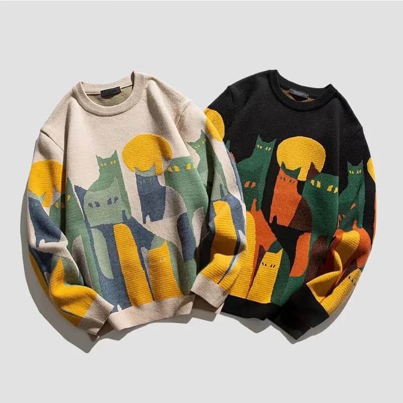 Cat Knitted Sweater