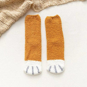 Cat Paw Plush Socks