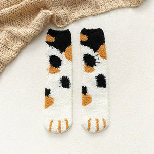 Cat Paw Plush Socks