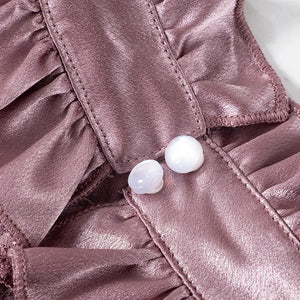 Cut Out Ruffled Halter Neck Top