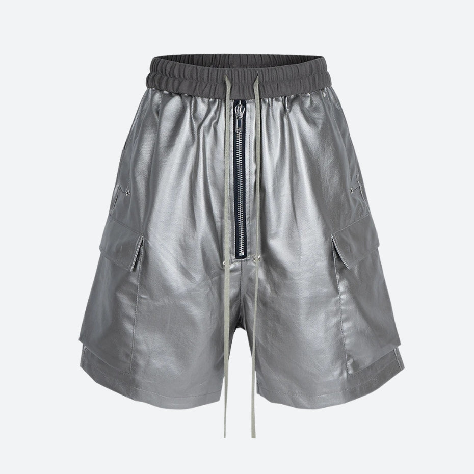 Cyberpunk Faux Leather Shorts