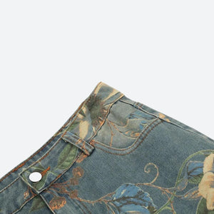 Floral Wide Leg Jeans