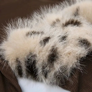Fluffy Leopard Top