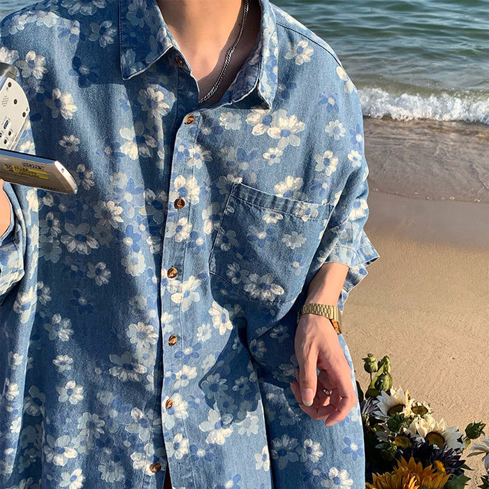 Forget-me-Not Denim Shirt