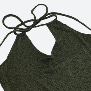 Halter Neck Knitted Mini Dress