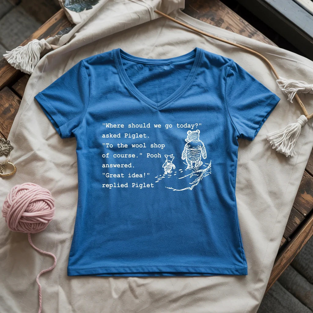 Wool Shop Lady V-neck