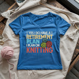 Retirement Plan Lady V-neck