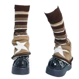 Star Striped Leg Warmers