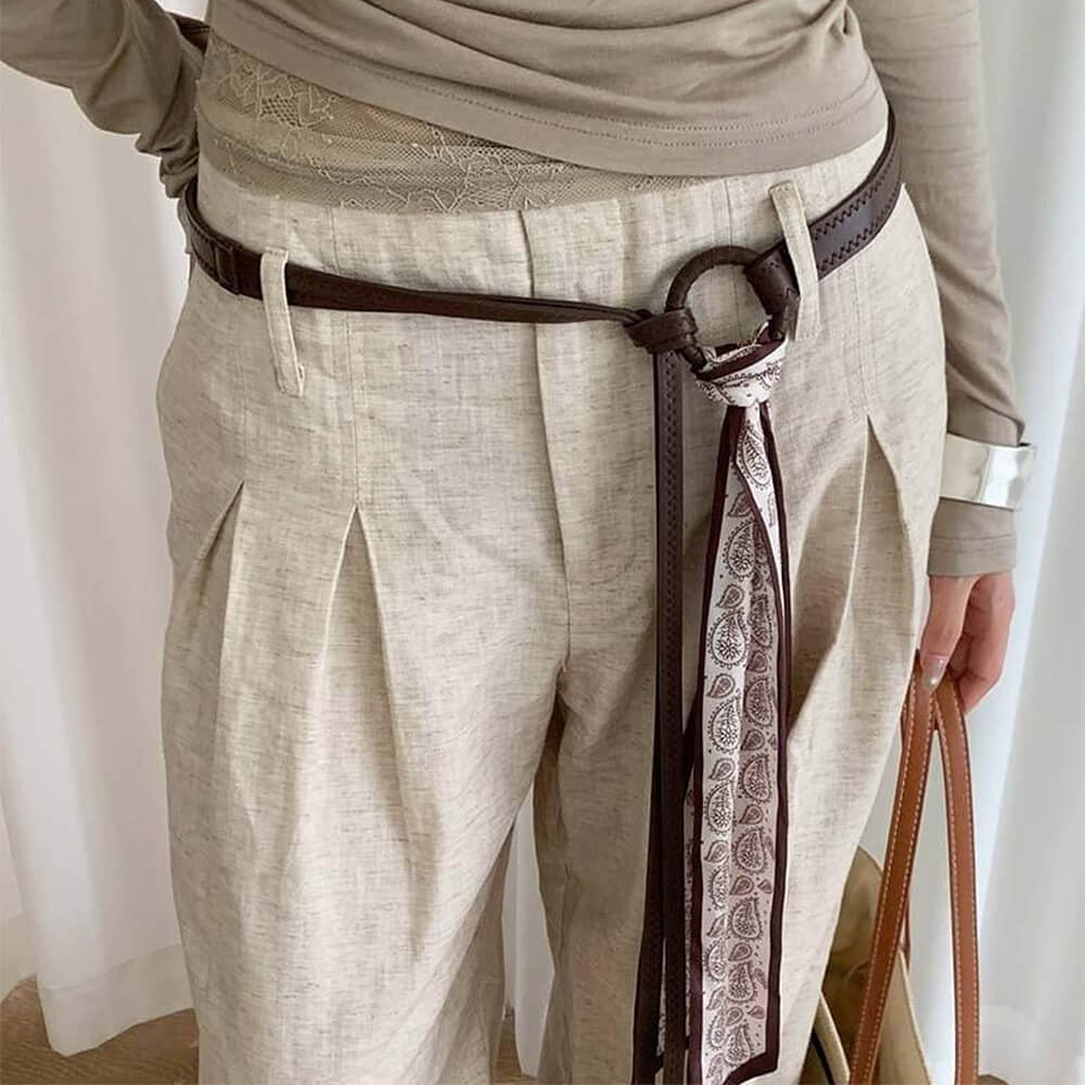 Indie Kid Patchwork Silk Tie Belt