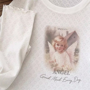 Angel Print Long Sleeve Top