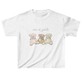 Y2K Bears Print Crop Top