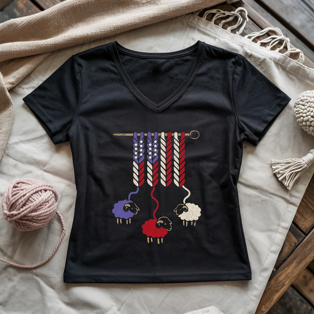 America Wool Lady V-neck