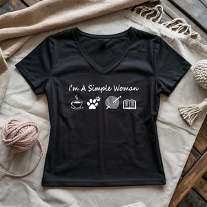 Simple Crocheter Lady V-neck