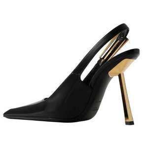 Drama Dealer Pointed Slingback Heels