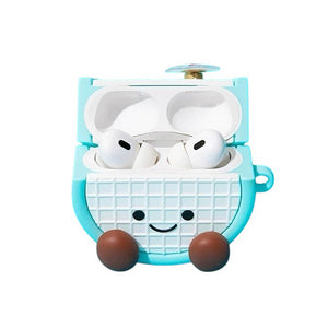 Blue Badminton Racket AirPods Case