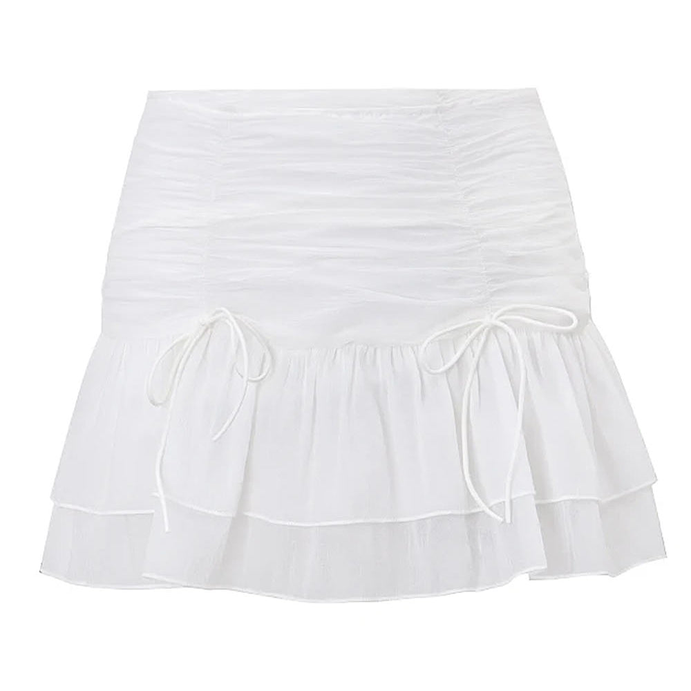 Coquette Aesthetic Ruffled Mini Skirt