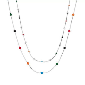 Delicate Beaded Chain Necklace