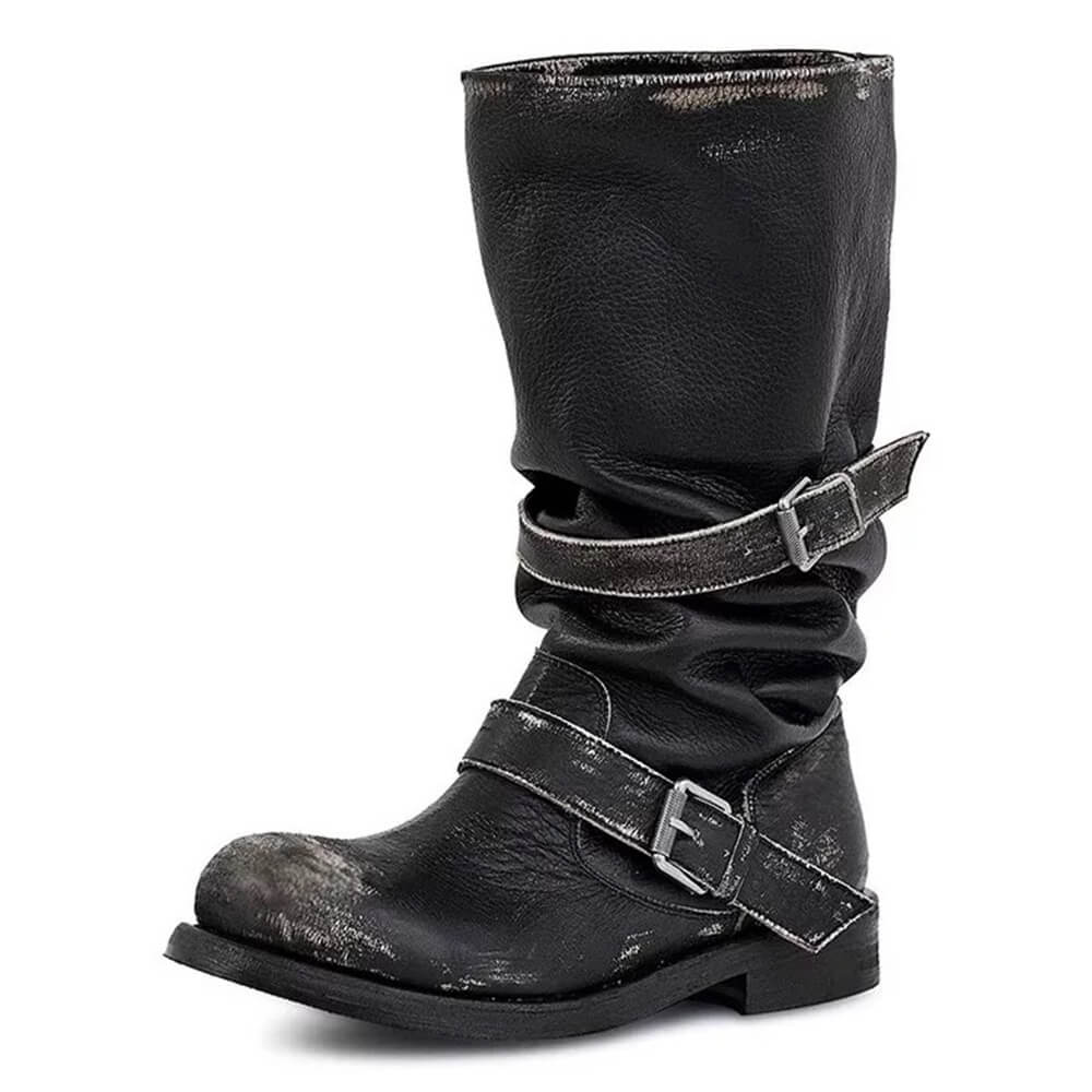 Dusty Road Mid-Calf Buckle Boots
