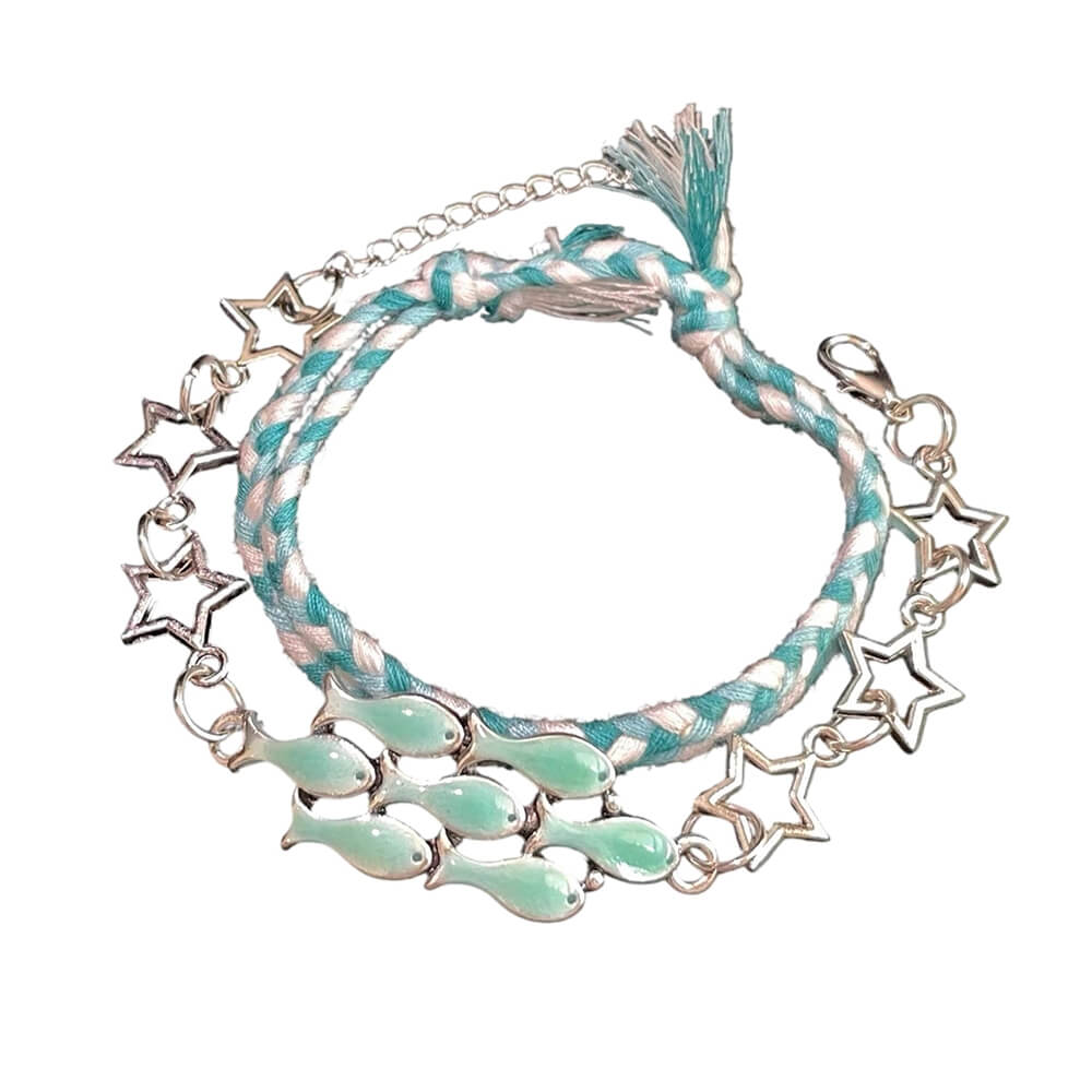 Fish and Star Charm Bracelet