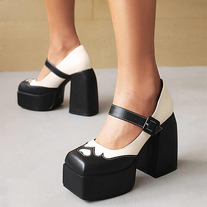 Flame Heart Platform Shoes