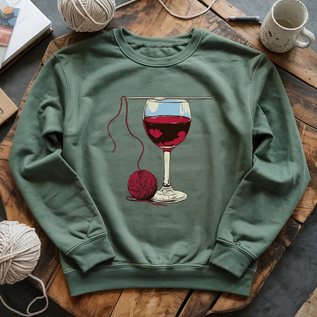 Wine And Yarn Sweatshirt