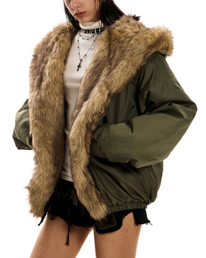 Mercury Rising Fur Trim Winter Jacket