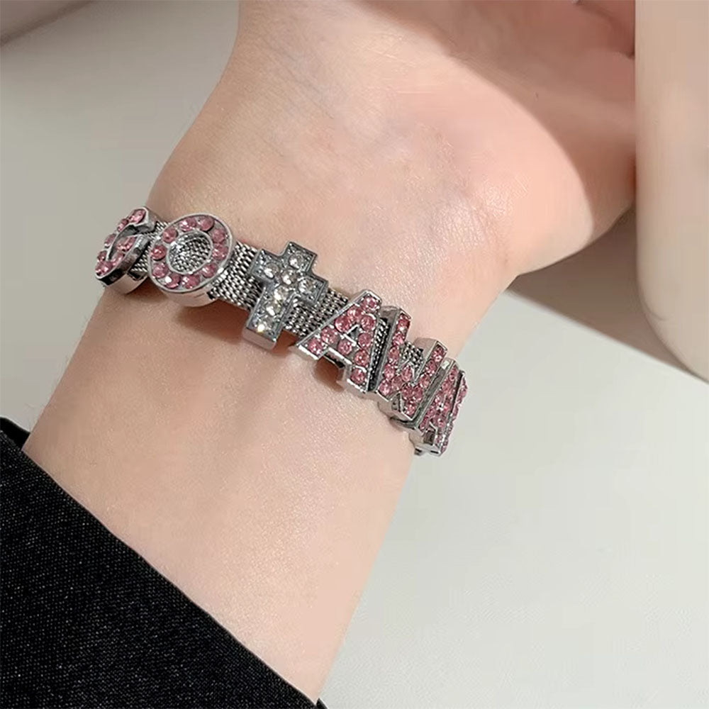 Go Away Rhinestone Bracelet