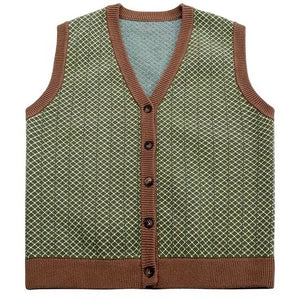 Grandpa Aesthetic Button Up Vest