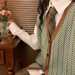 Grandpa Aesthetic Button Up Vest