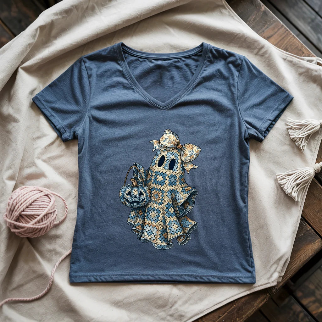 Granny Ghost Lady V-neck