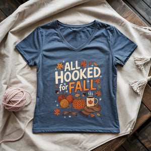 Hooked For Fall Lady V-neck