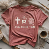 Jesus, Coffee and Yarn T-shirt