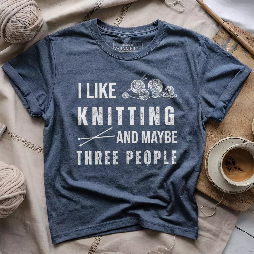 Knitting & 3 People t-shirt