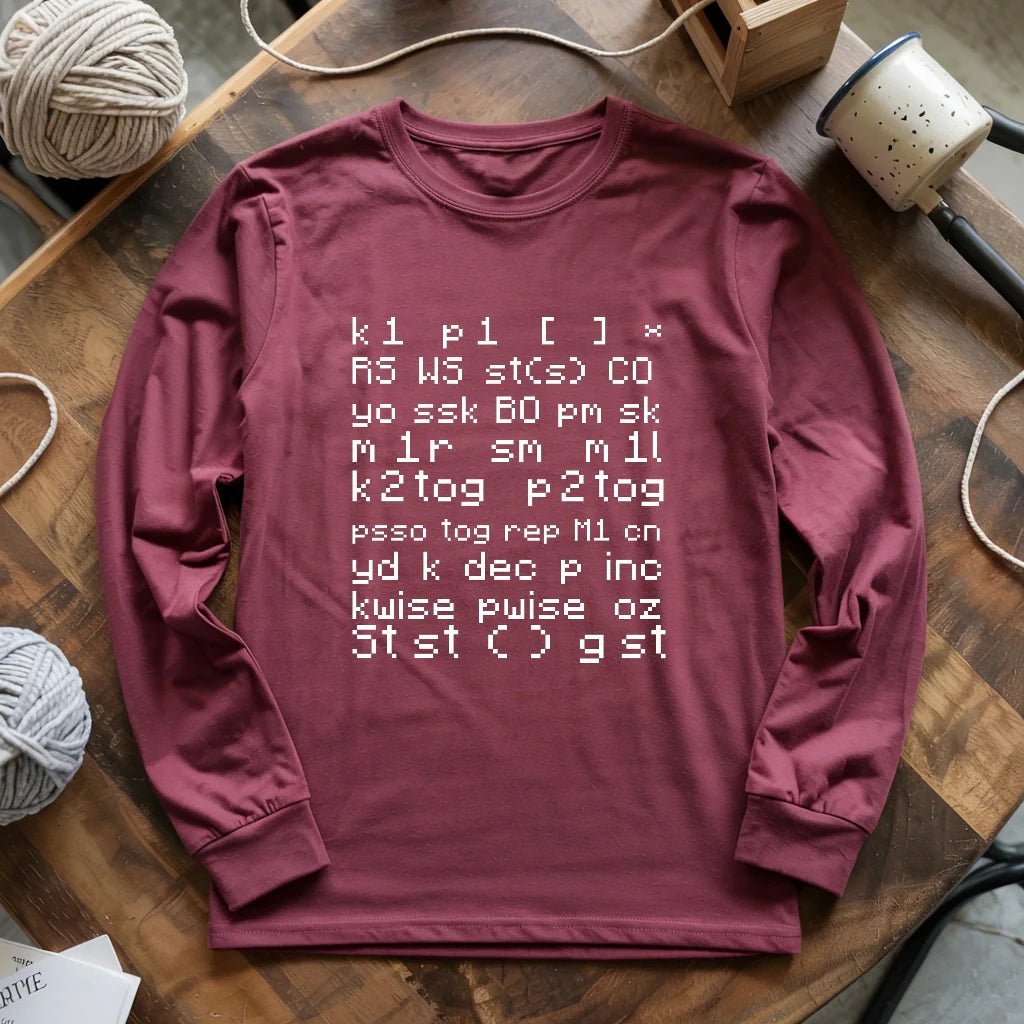 Knitting Code Long Sleeve T-shirt